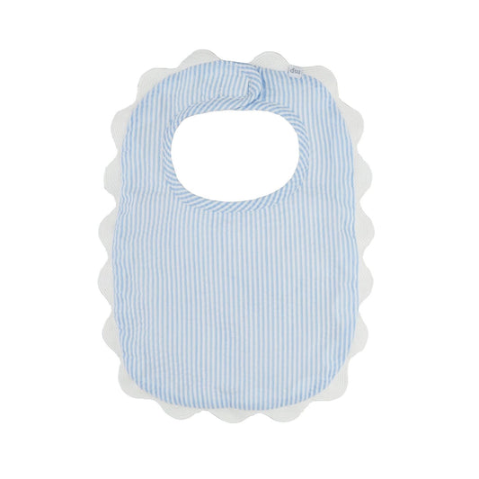 Blue Scalloped Bibs