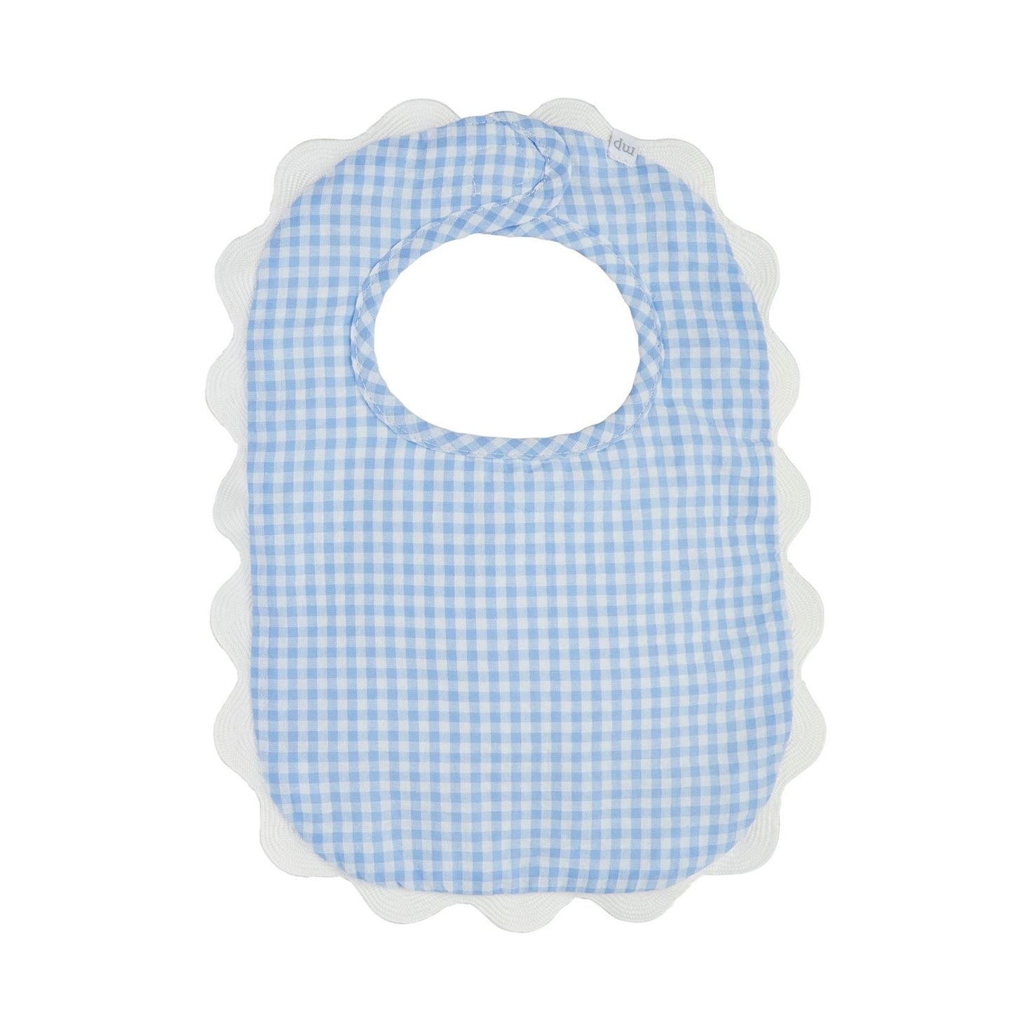 Blue Scalloped Bibs