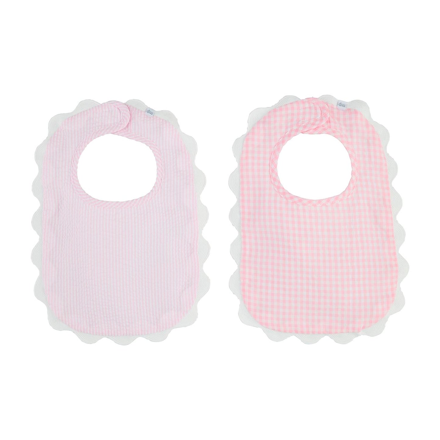 Pink Scalloped Bibs