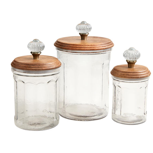 Antique Glass Canisters