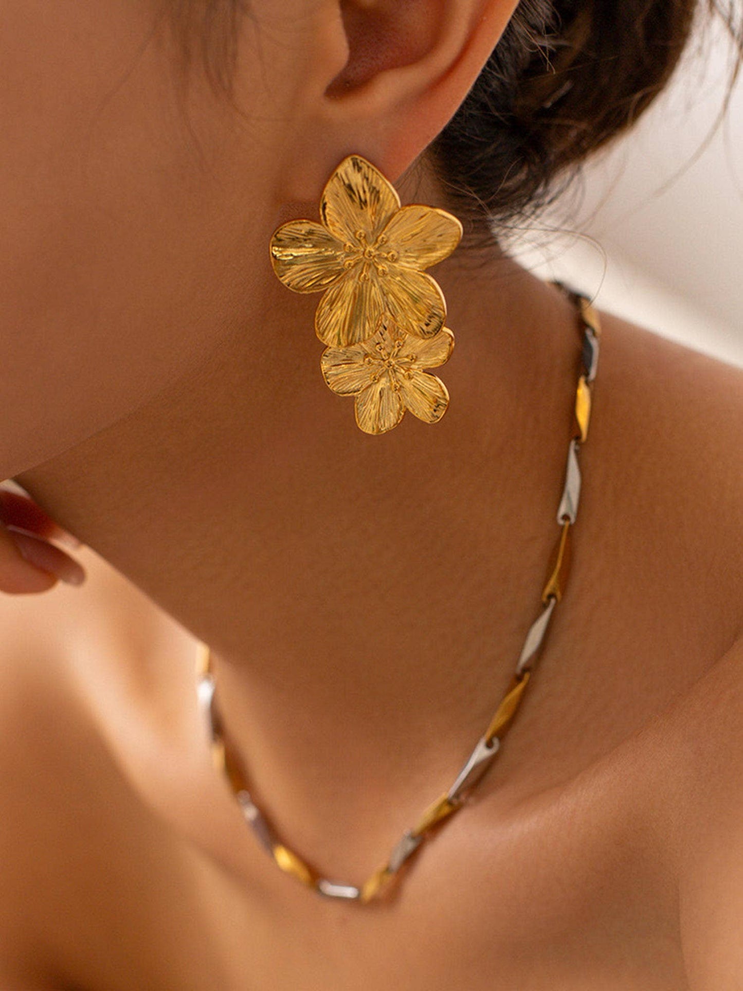 Ivy Stacked Flower Earrings