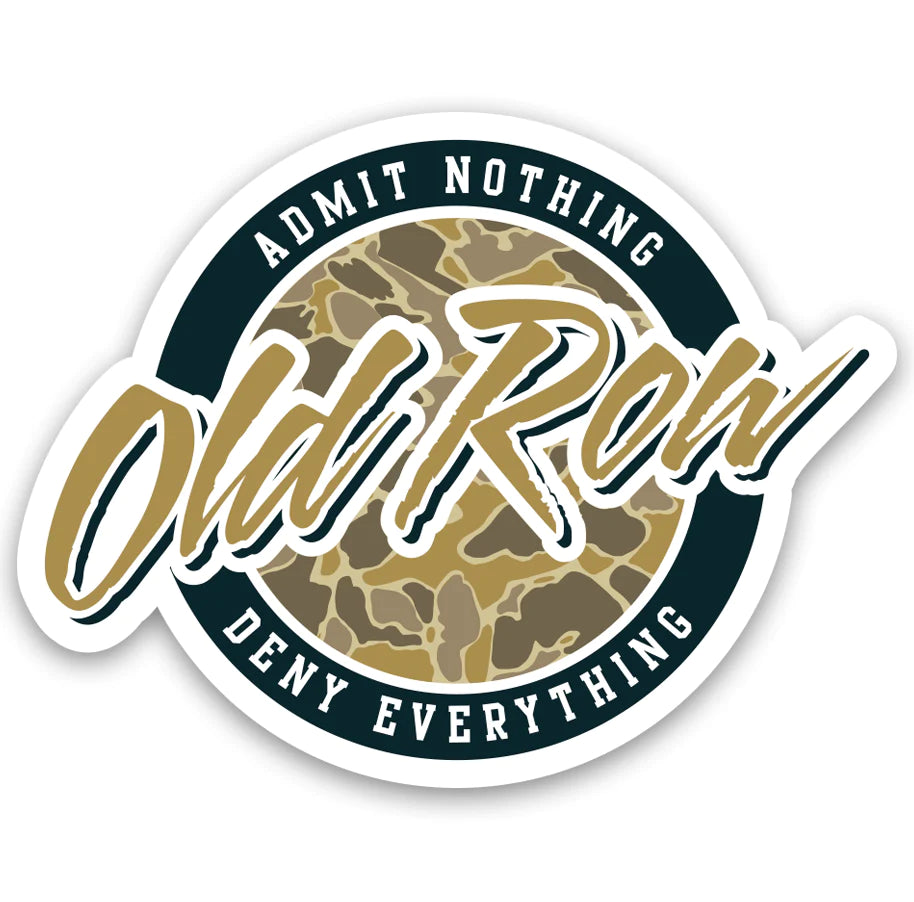 Old Row – 80’s Camo Logo Sticker