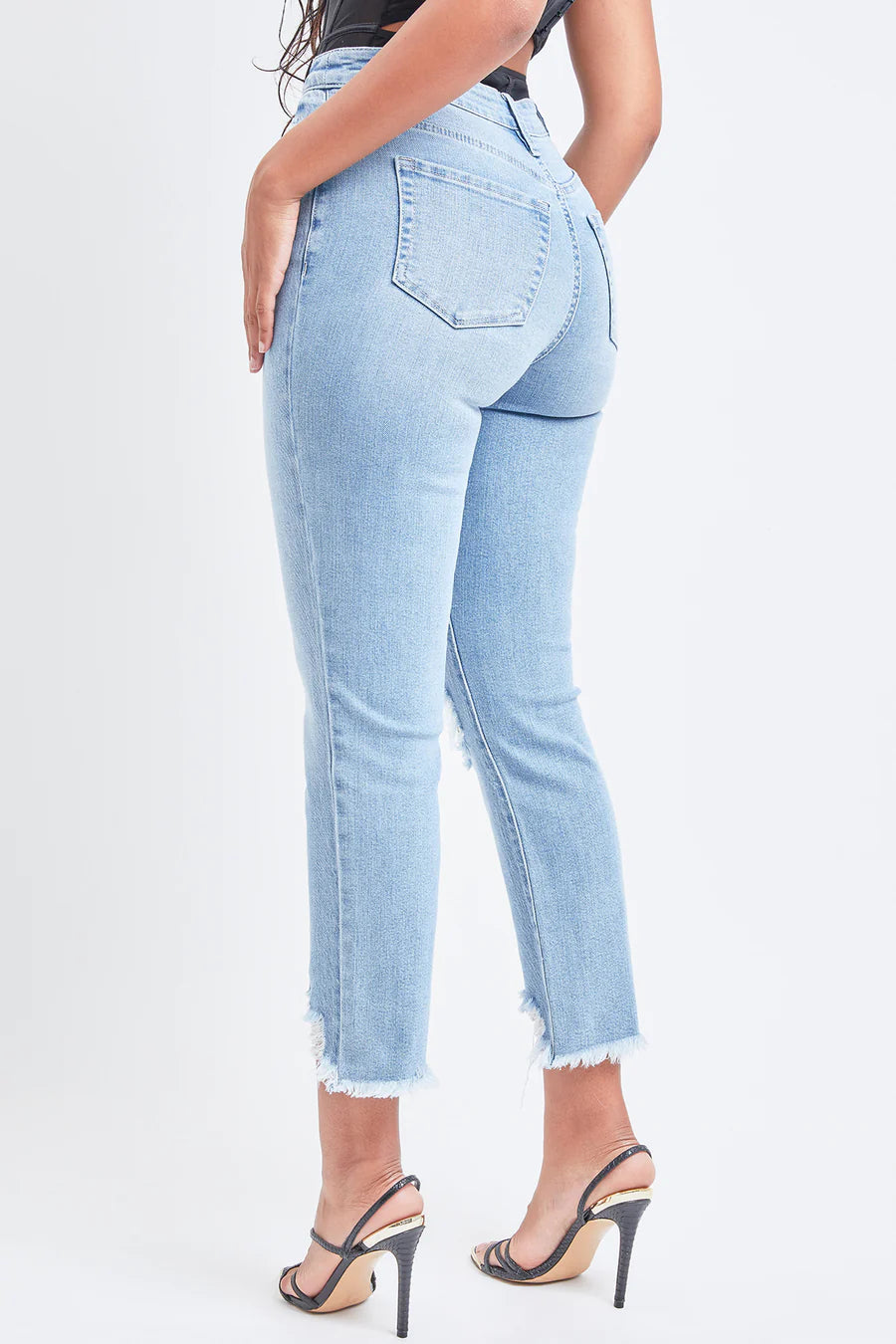 Nessie High-Rise Fit & Frayed Jeans