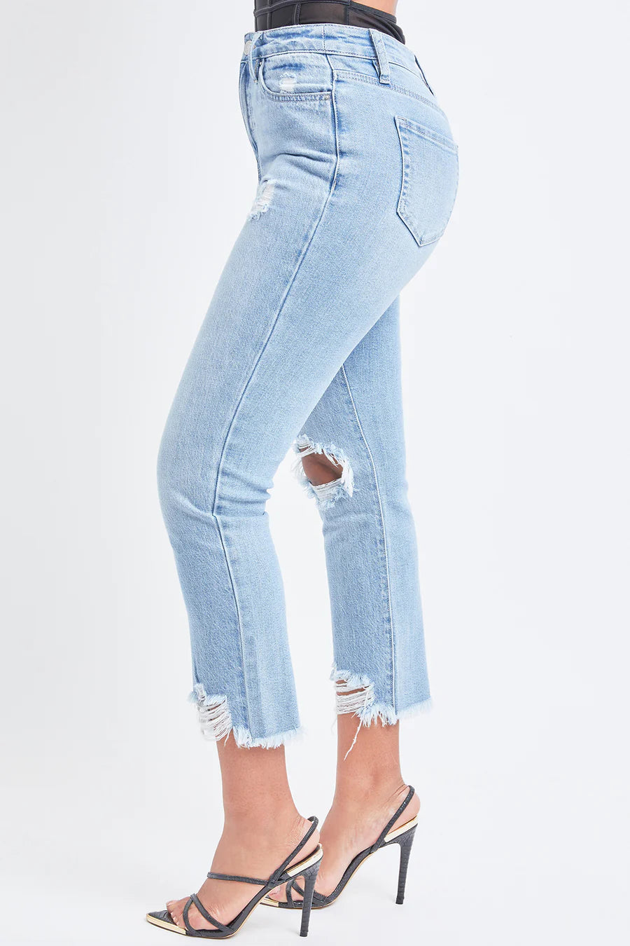 Nessie High-Rise Fit & Frayed Jeans