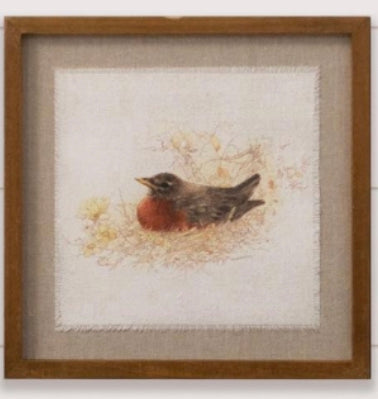 Framed Prints – Sepia Birds in Nests