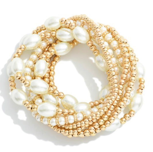 Pearl Bracelet Set