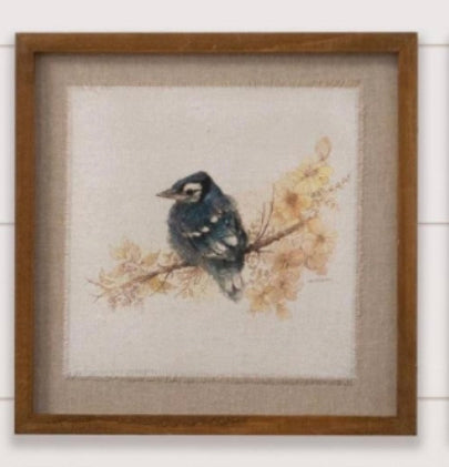 Framed Prints – Sepia Birds in Nests