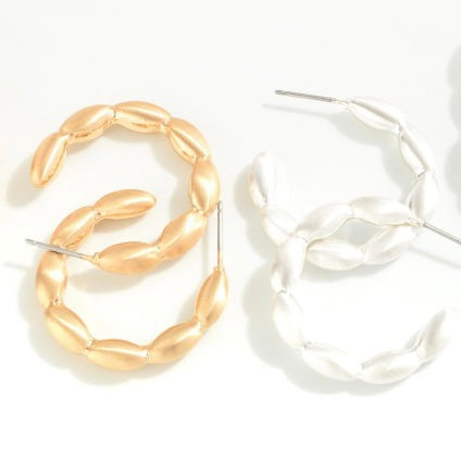 Rice Bead Hoops