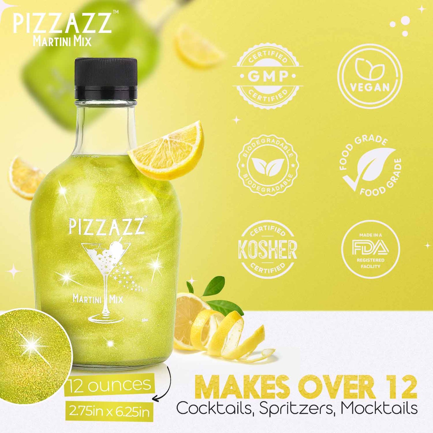 Pizzazz Martini Mixes — Lemon Drop