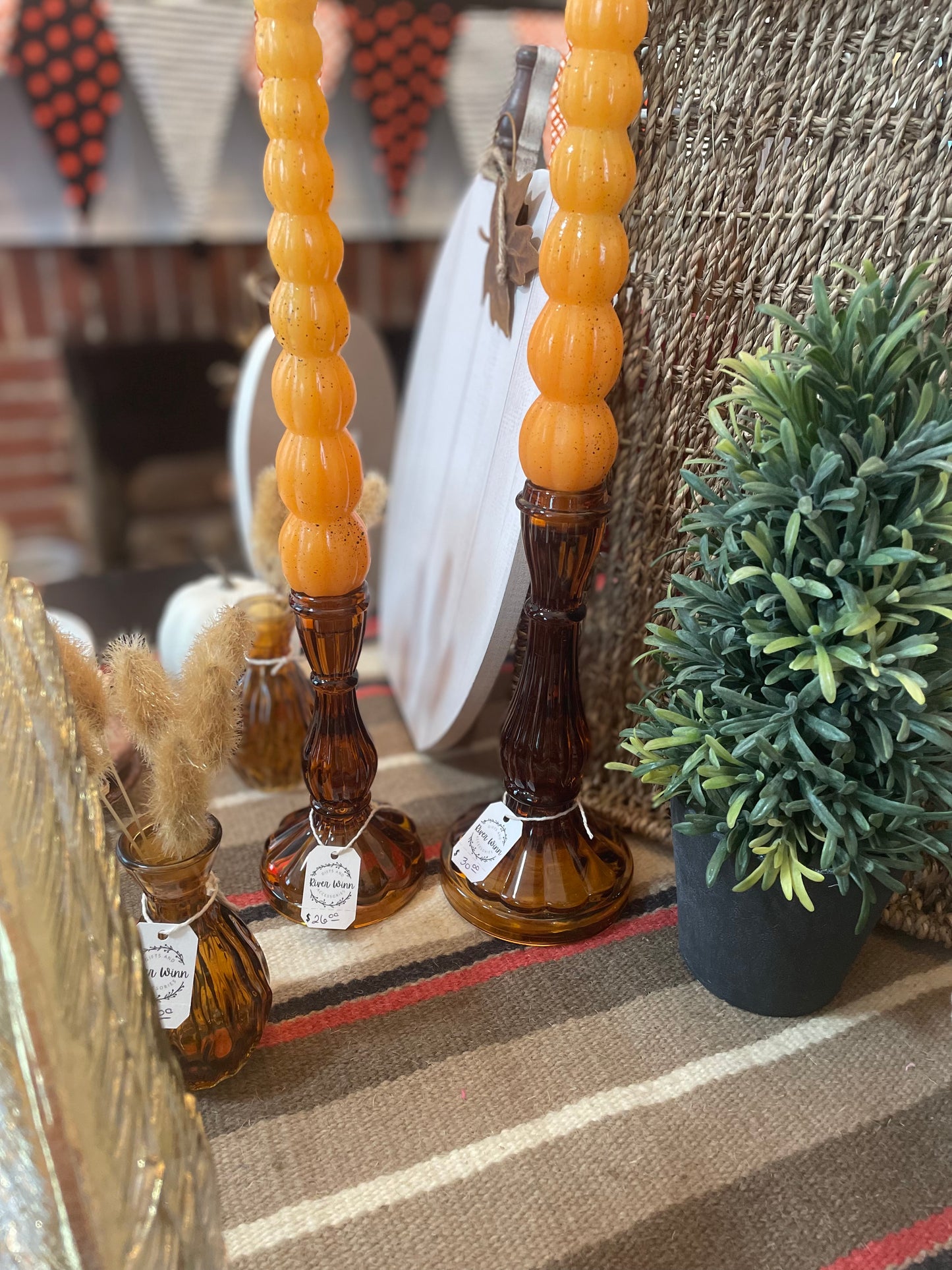 Glass Candle Holders