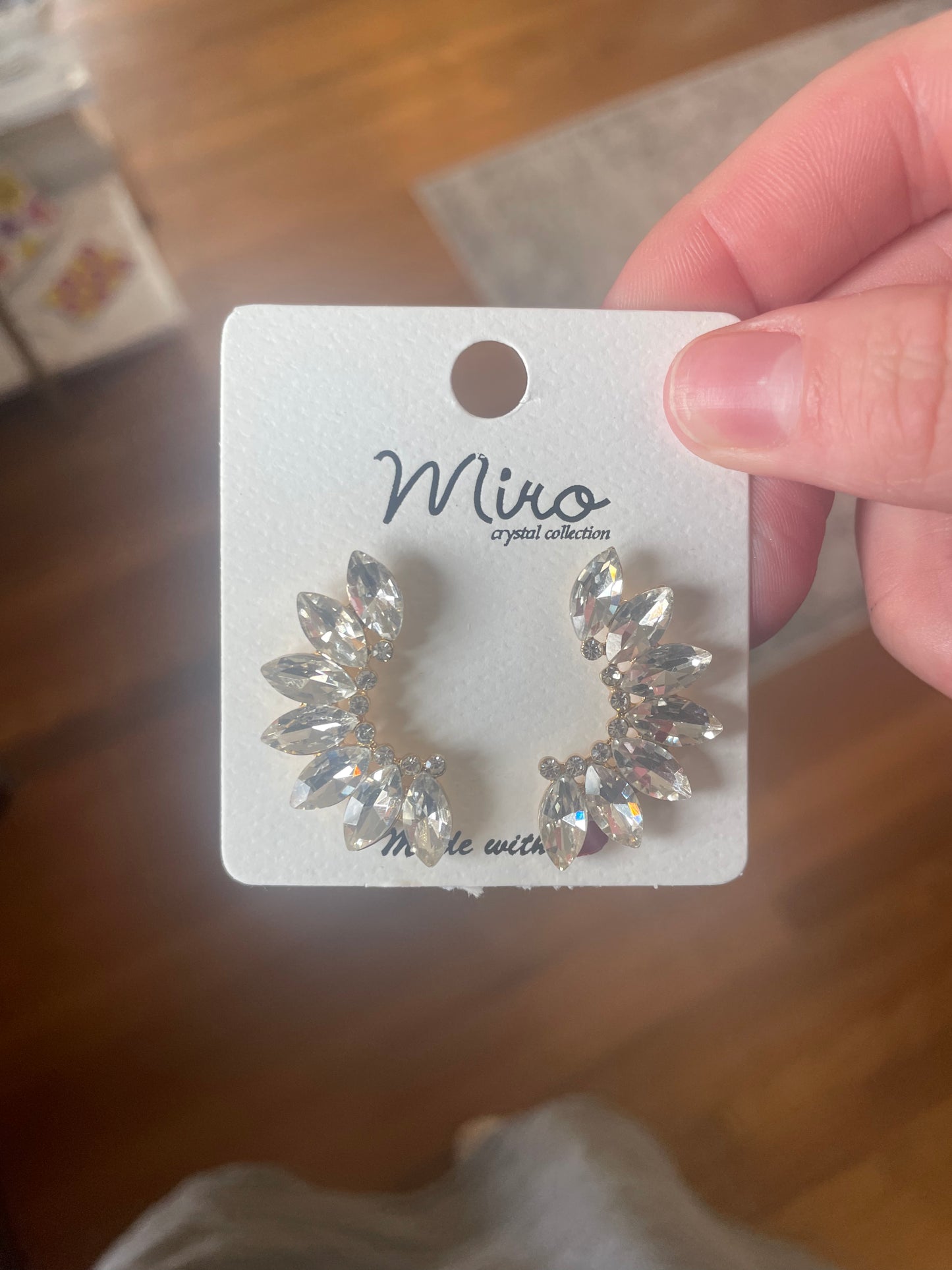 Rhinestone Flare Earrings