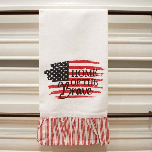 Home Of The Brave Ruffle Hand Towel