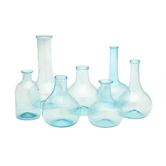 AQUAMARINE DECORATIVE BOTTLES-Smaller Sized