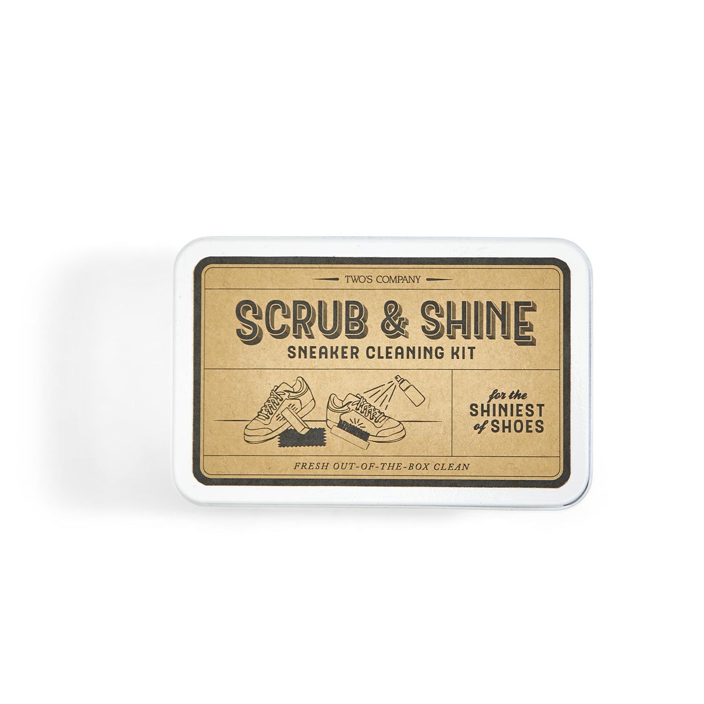 SCRUB AND SHINE SNEAKER CLEANING KIT IN TIN BOX