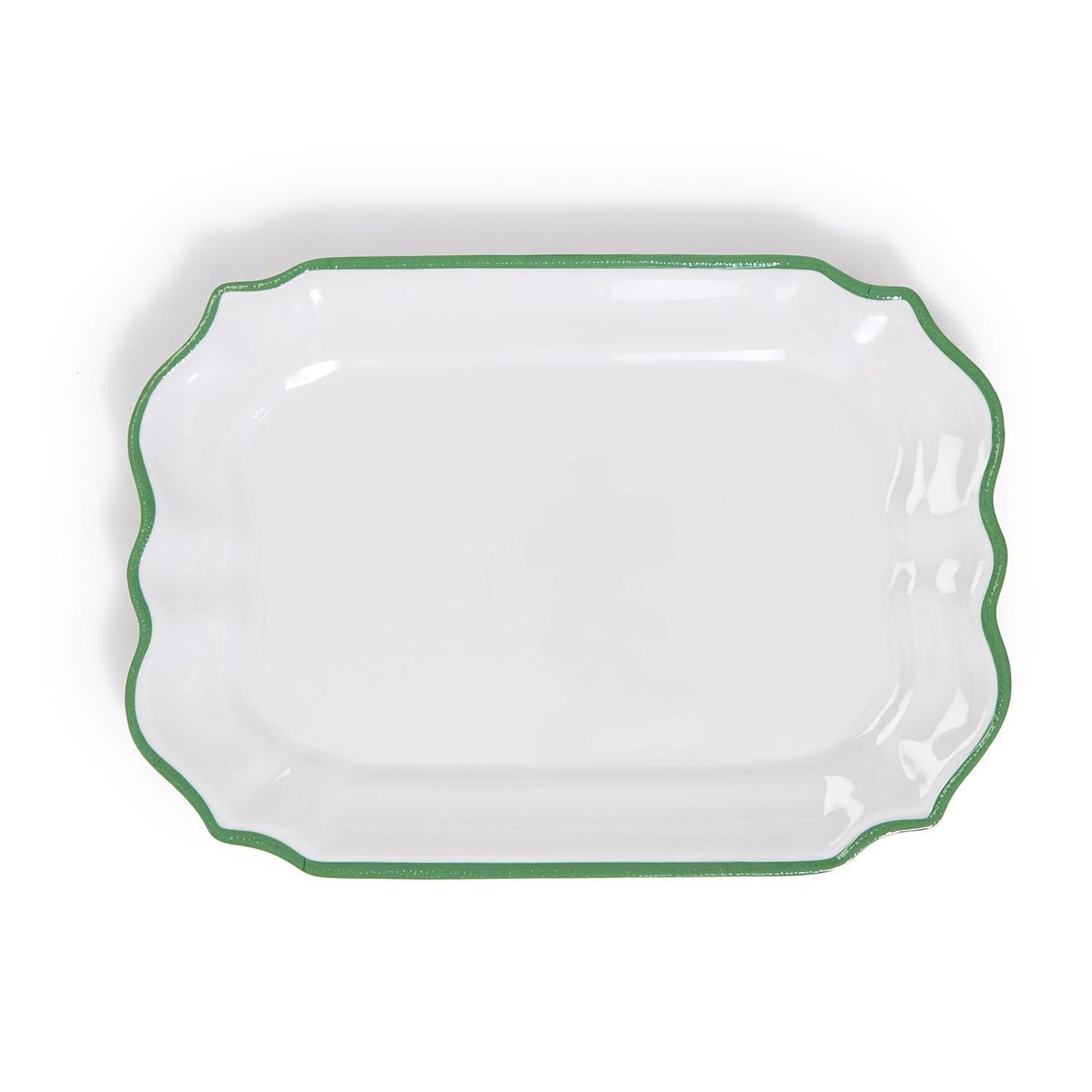 Garden Soiree Serving Platter with Green Border