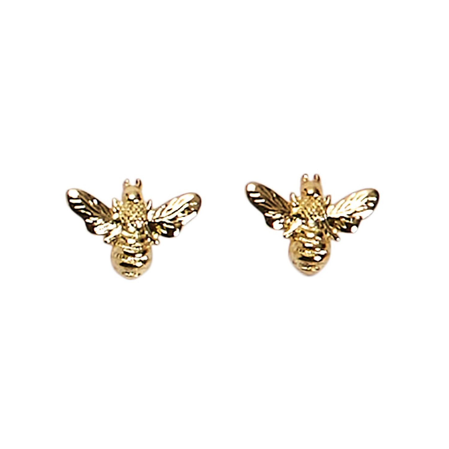 Golden Bee Pair of Earrings on Gift Card