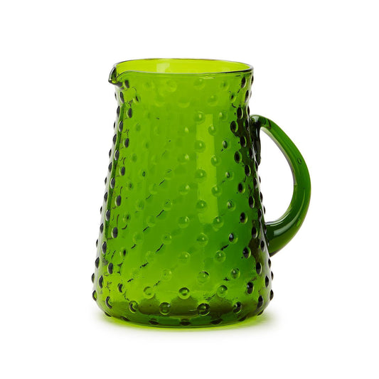 Moss Hobnail Pitcher (Food Safe) - Recycled Glass