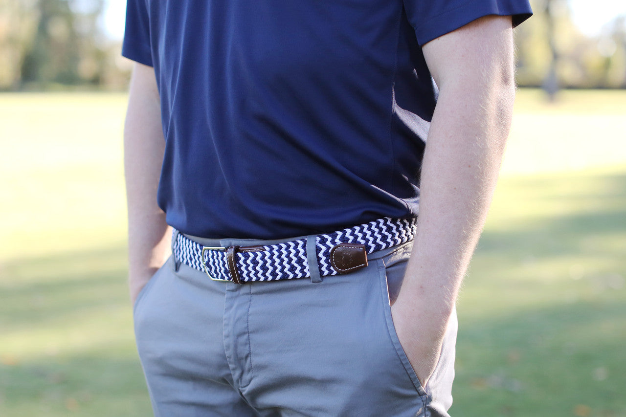 The Cape Cod Two Toned Woven Stretch Belt