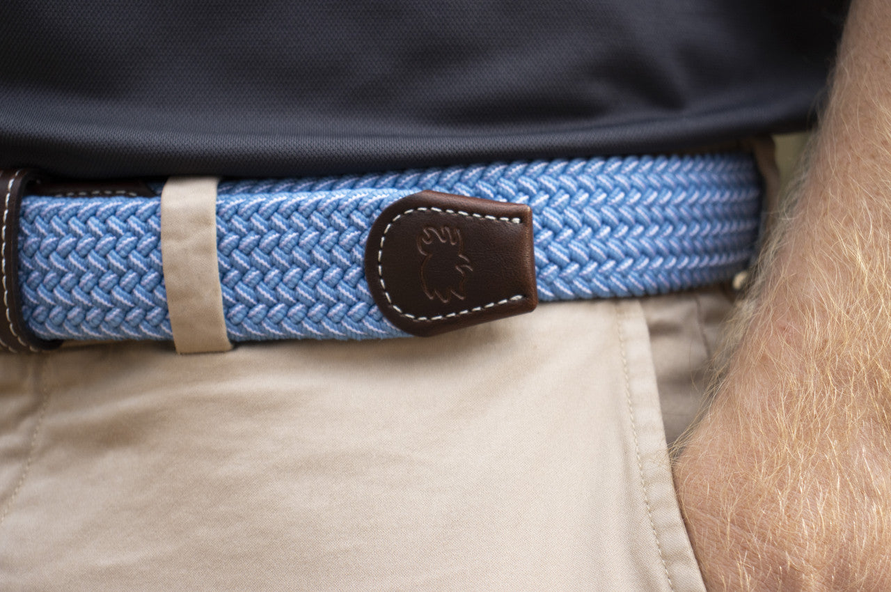 The Newport Two Toned Woven Stretch Belt