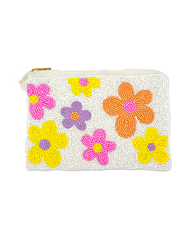 Beaded Flower Wristlet