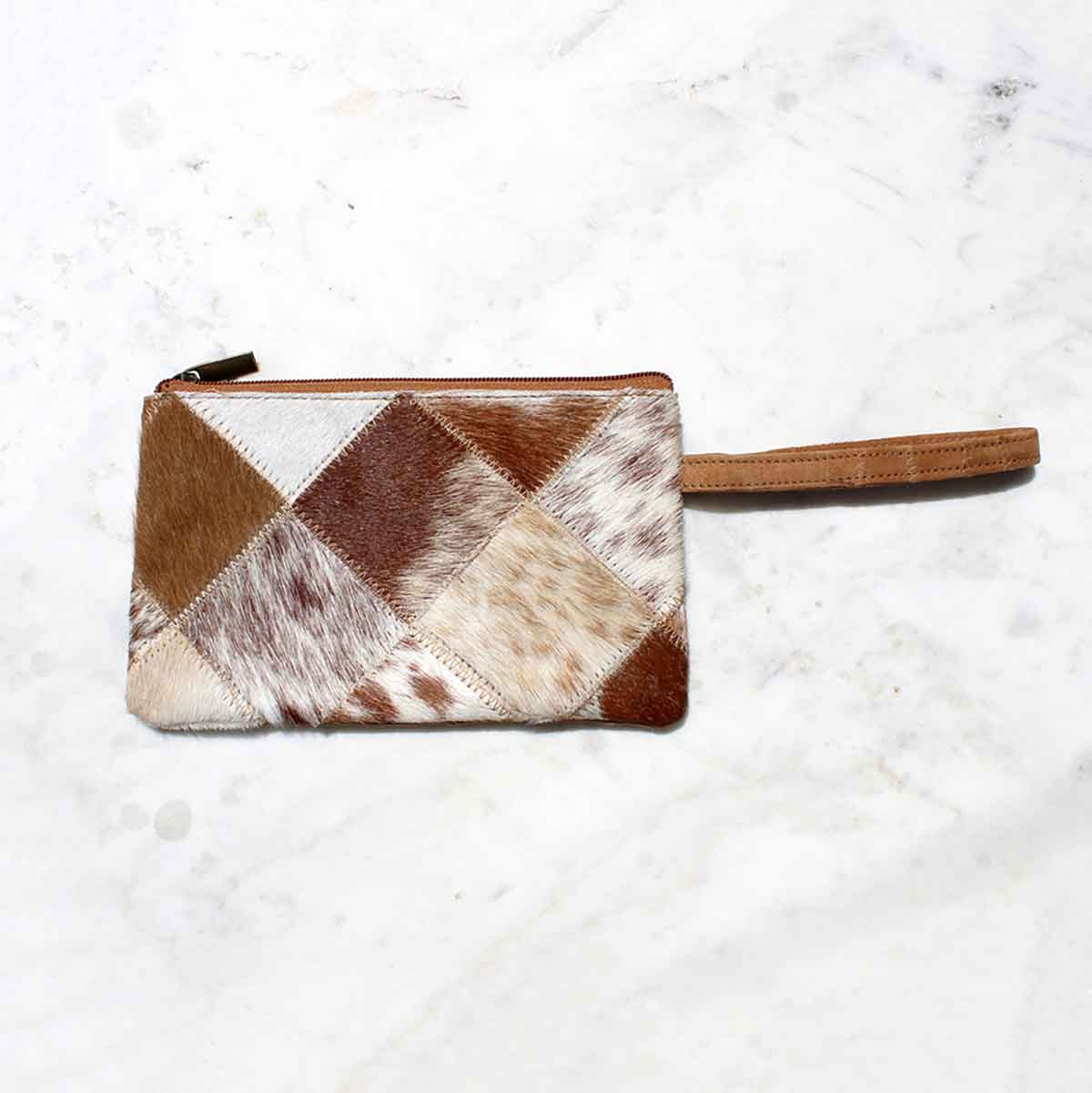 Hide Patchwork Wristlet