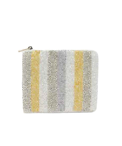 Gold & Silver Stripe Coin Purse