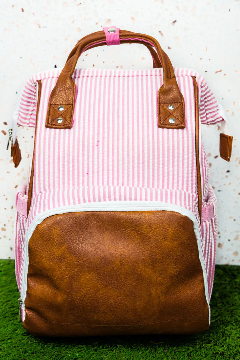 Seersucker Diaper Bag