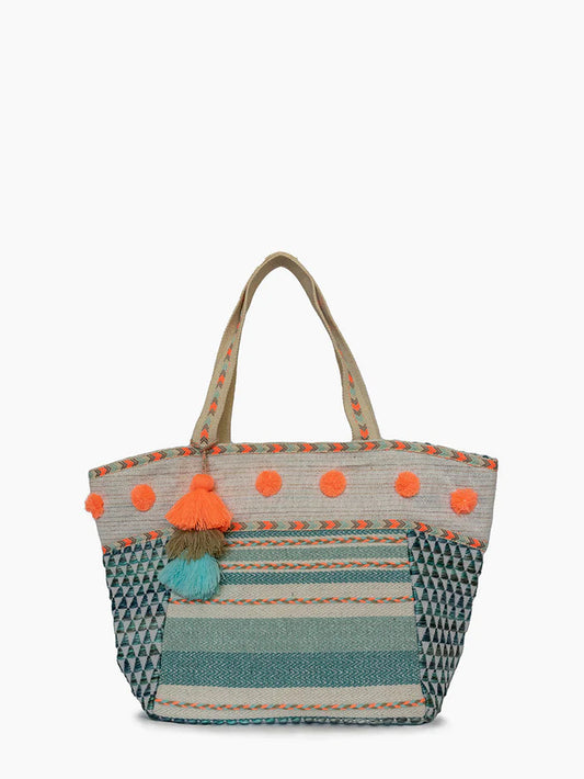 Summer Macron Tote with Tassels